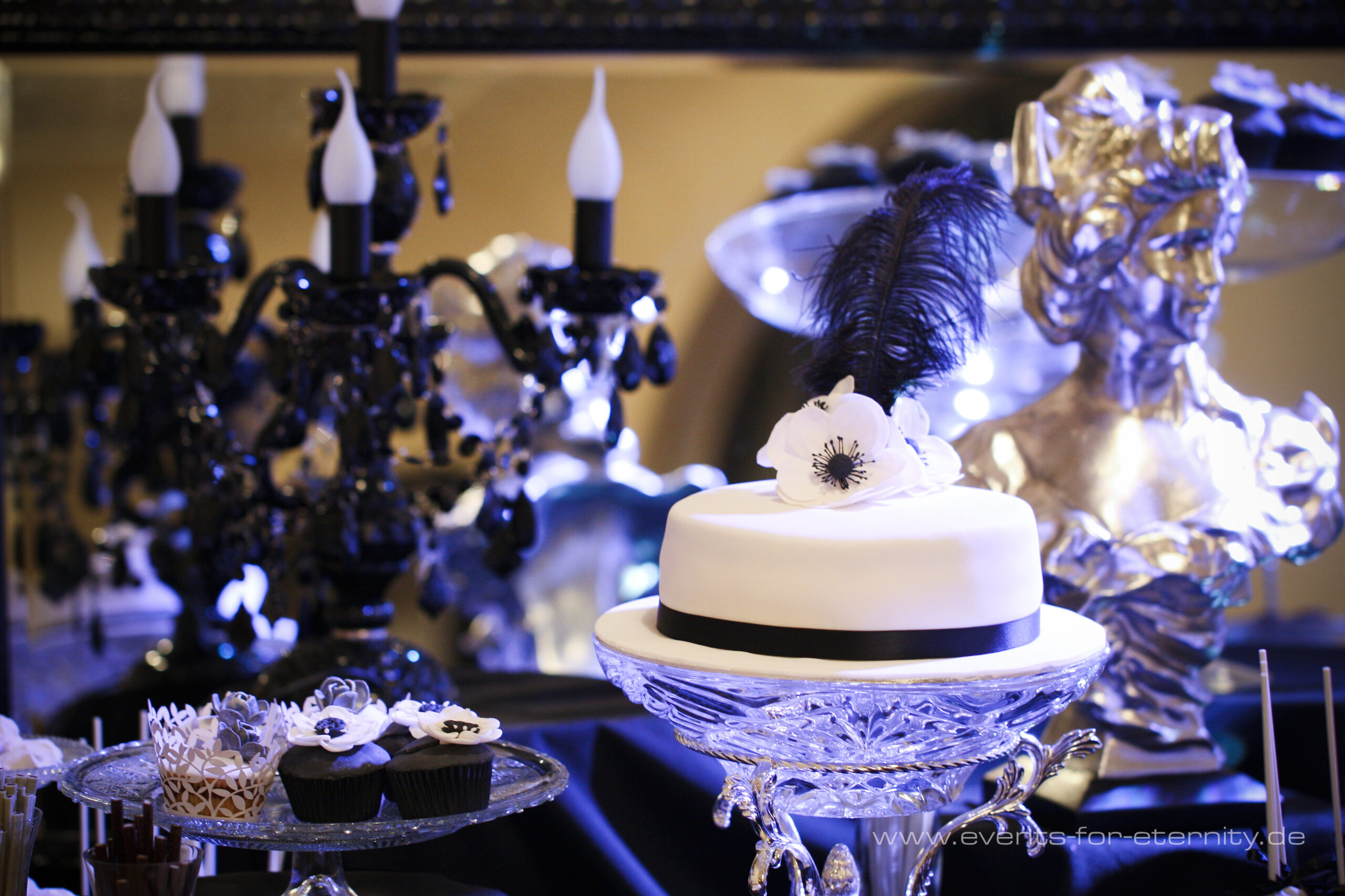 Hochzeitsdeko Deko Dekoration Hochzeit schwarz weiss 20s wedding zwanziger Jahre