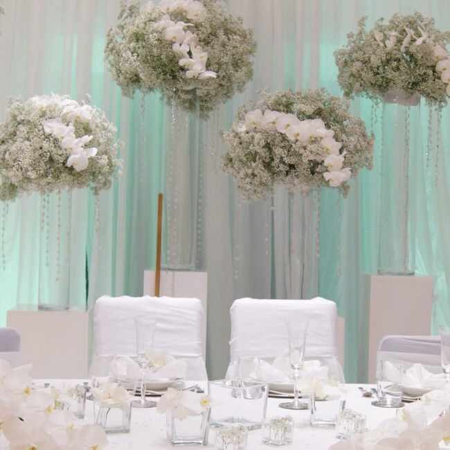 3 Weiß Dekoration Hochzeit