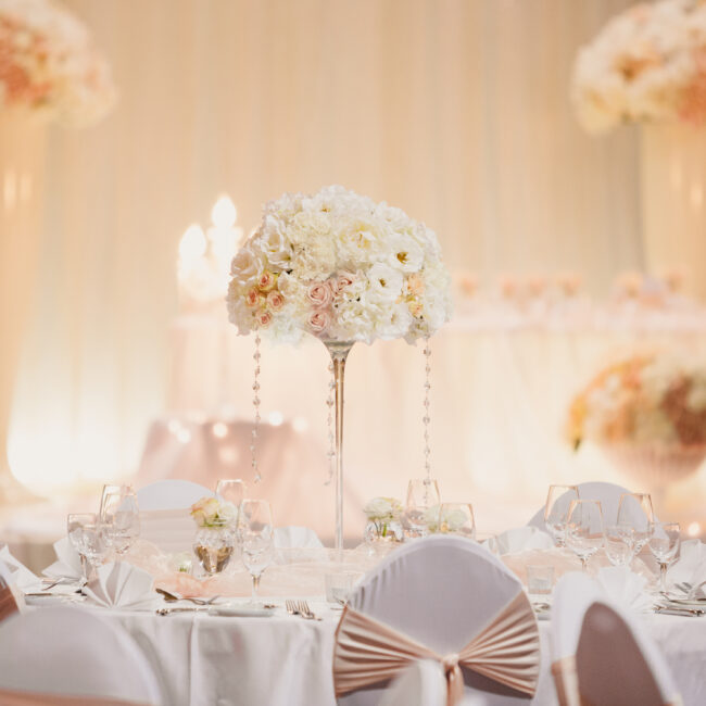 6 Apricot Dekoration Hochzeit
